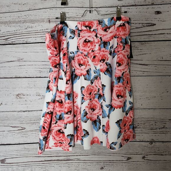 INC Floral A-Line Skirt Size 16W NWT - Picture 1 of 3